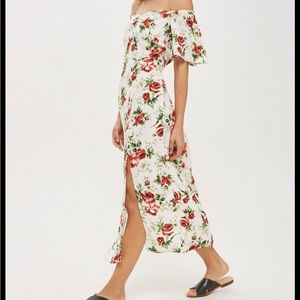 Bardot rose print Sundress
